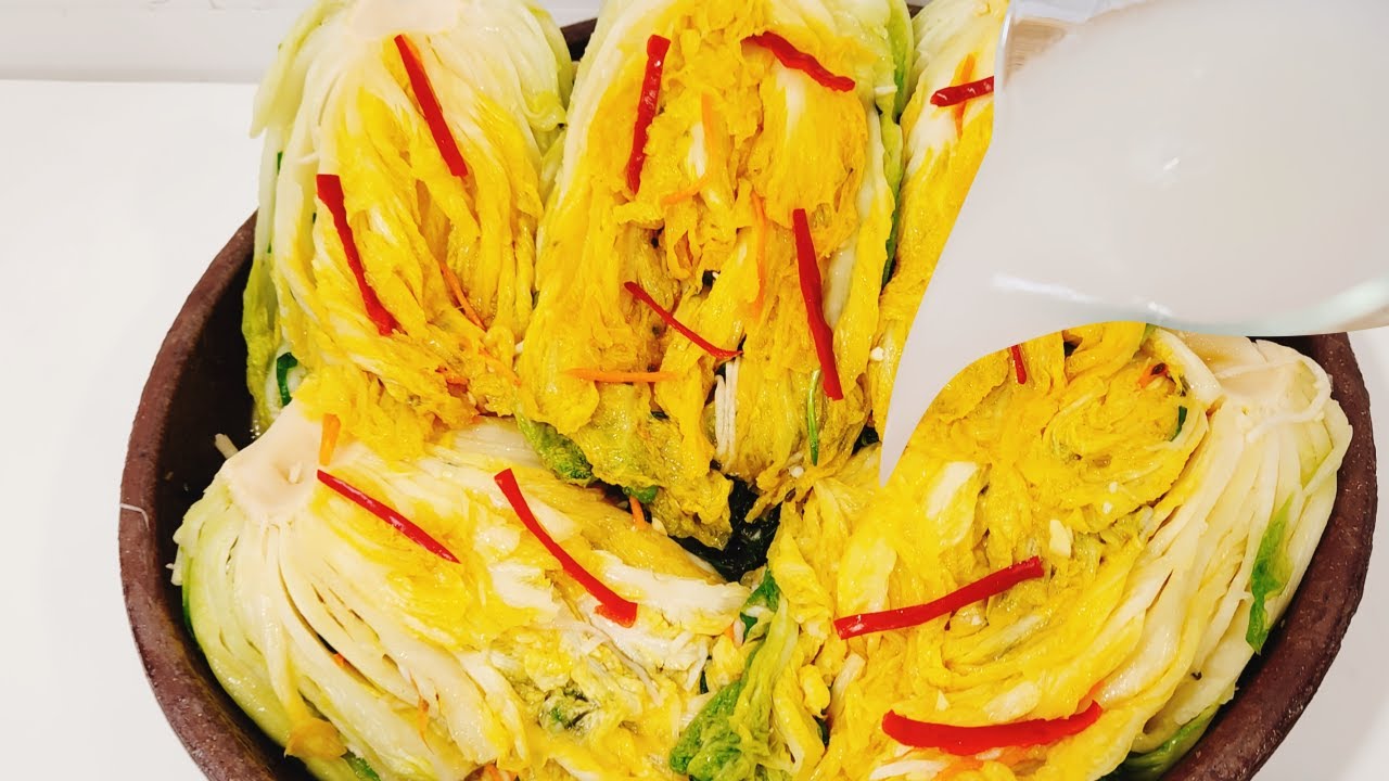 💚제발 백김치에 사과 배를 썰어 넣지 마세요 이렇게 해야 최고맛있어요