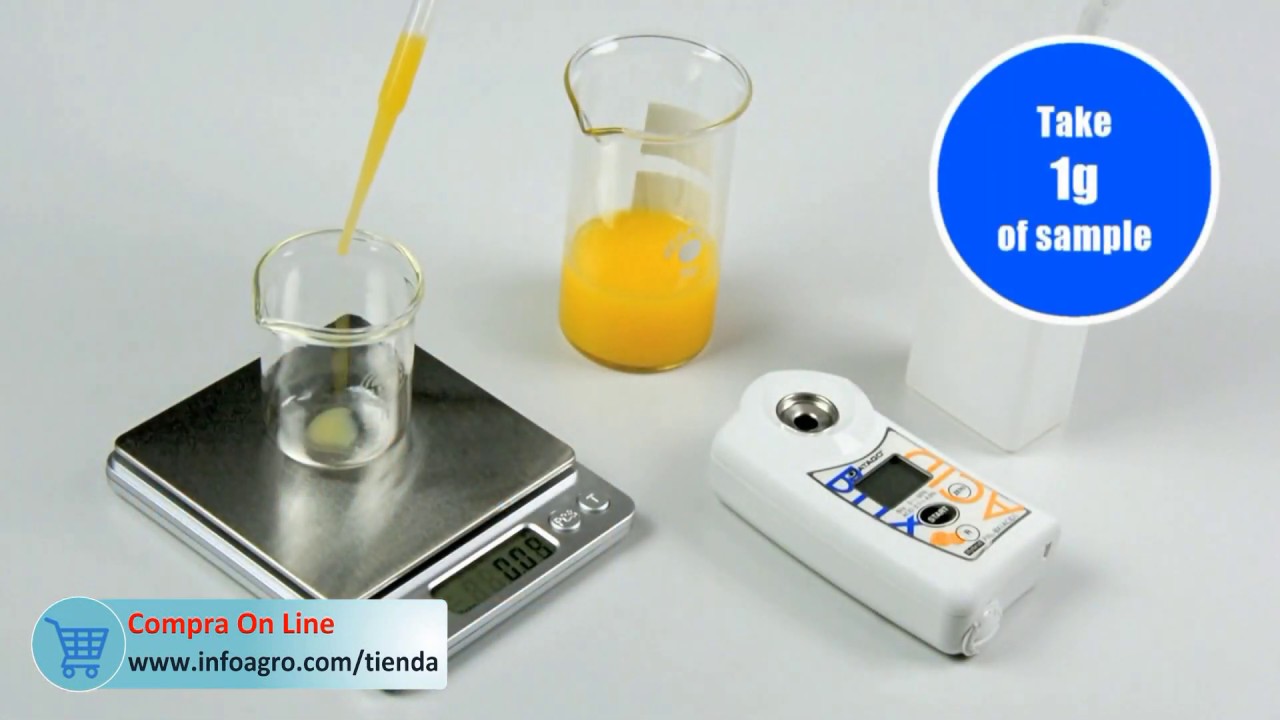 Cómo medir acidez y grados brix en cítricos. Atago PAL BX/ACID1