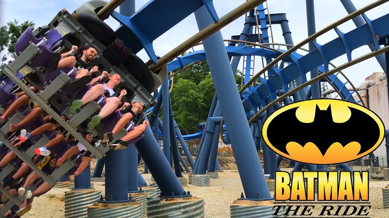 Batman: The Ride (4K OFF Ride POV)- Six Flags Over Georgia, Atlanta, GA