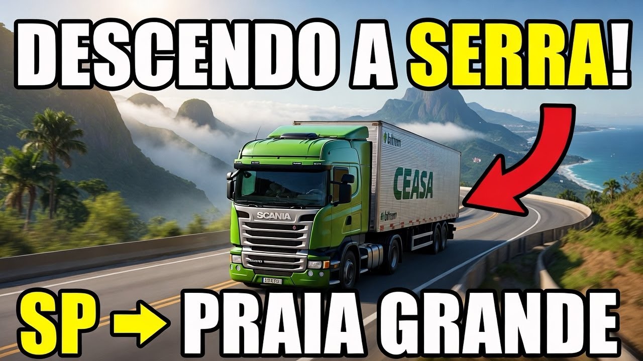 🚛 DESCENDO A SERRA DA ANCHIETA 😱 | ETS2 Brasil SP ➜ Praia Grande