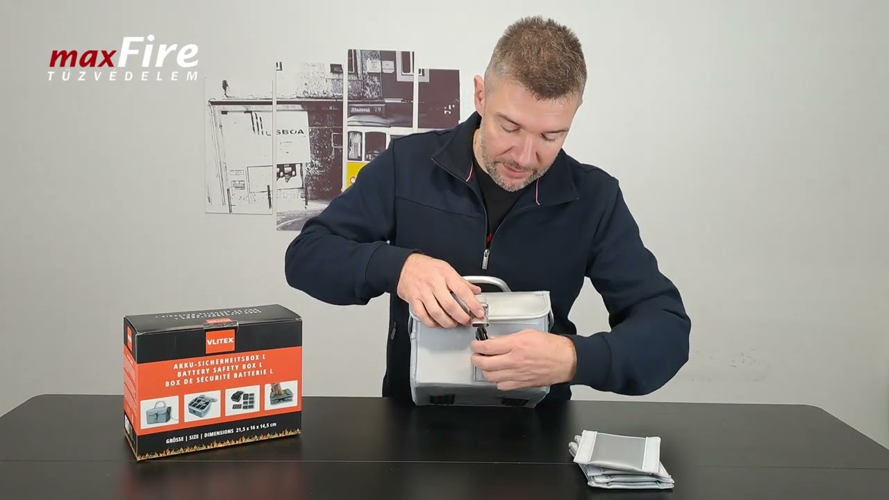 VLITEX tűzálló akkumulátor tároló táska L-BAG