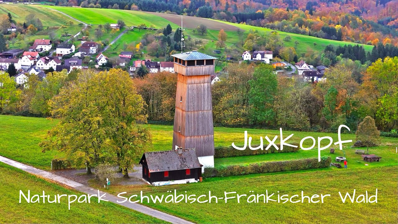 Strahlender Herbsttag im Naturpark Schwäbisch-Fränkischen Wald, Juxkopf, 4K, DJI Air 3