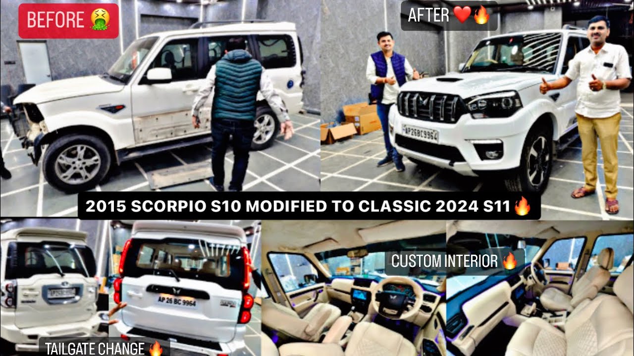 2015 SCORPIO CONVERTED TO CLASSIC S11 2024✅ OLD TO NEW MODEL MODIFICATION ✅ JAI AUTO RAMA ROAD ✅