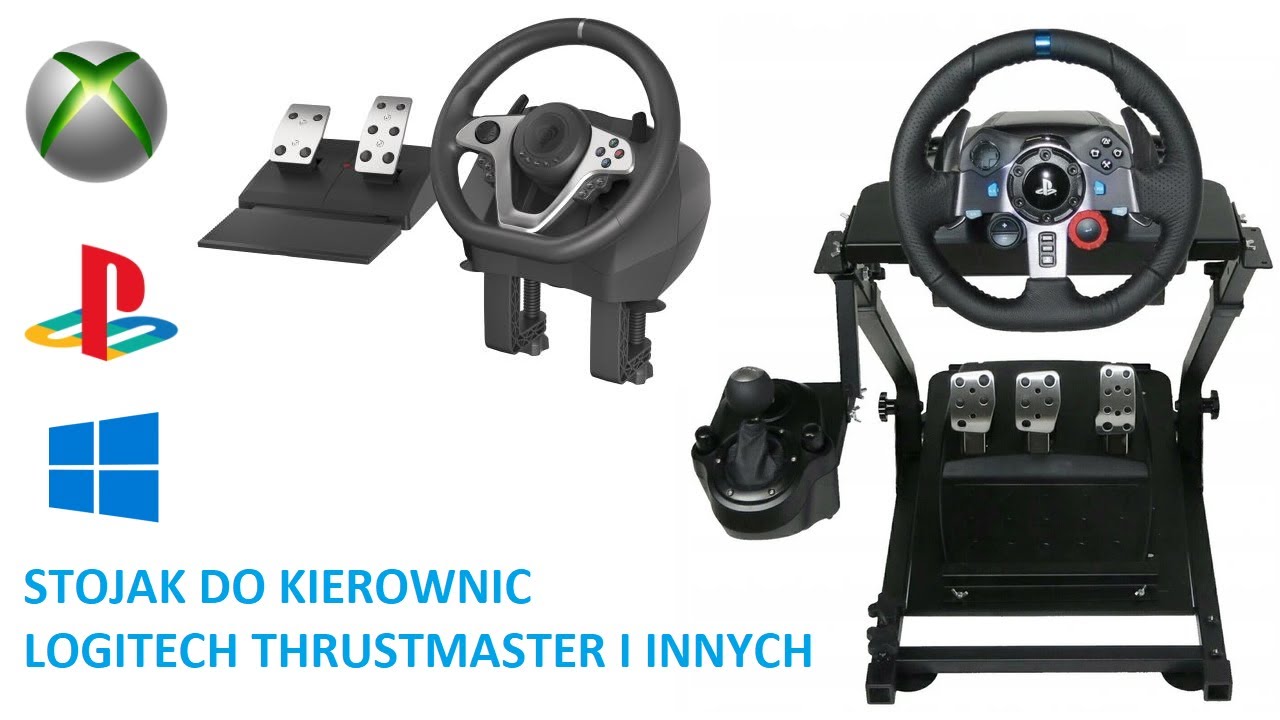 Uniwersalny stojak do kierownic Thrustmaster, Logitech i innych w cenie ok. 400 złotych