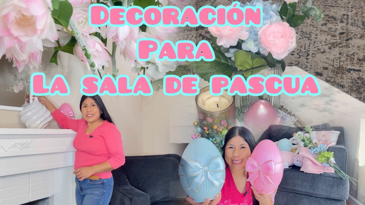Decoración sencilla de sala para pascua#pascua #easter #decoracion #destacar 