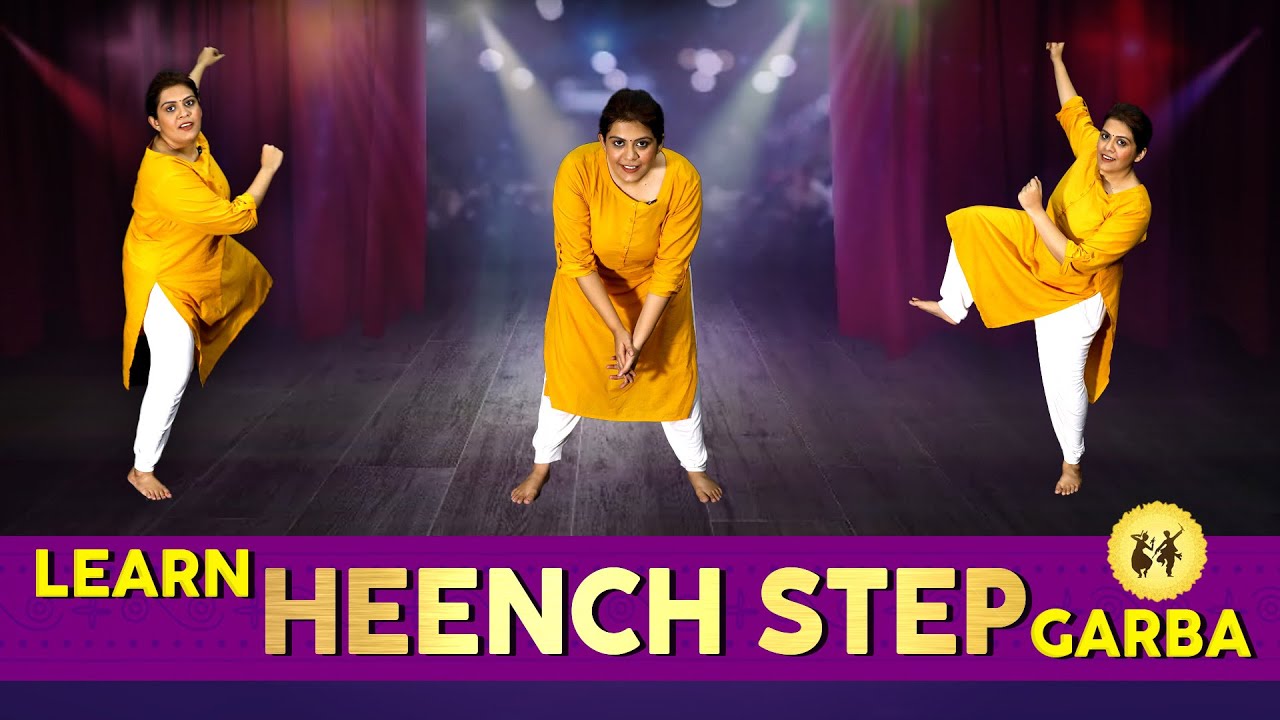 Super Fun Heench Garba Step for Beginners | Learn Garba with us  #manthigarba
