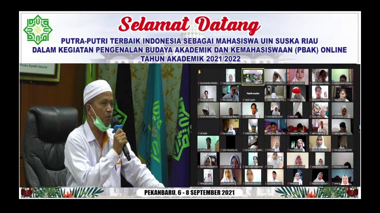 Pengenalan Budaya Akademik dan Kemahasiswaan UIN Suska Riau TA. 2021/2022