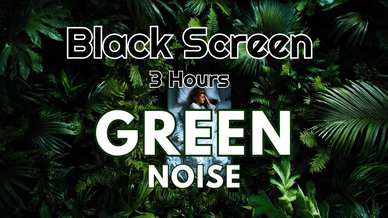 Continuous Green Noise Sleep Soundscape (3H) | Black Screen Dream Inducer