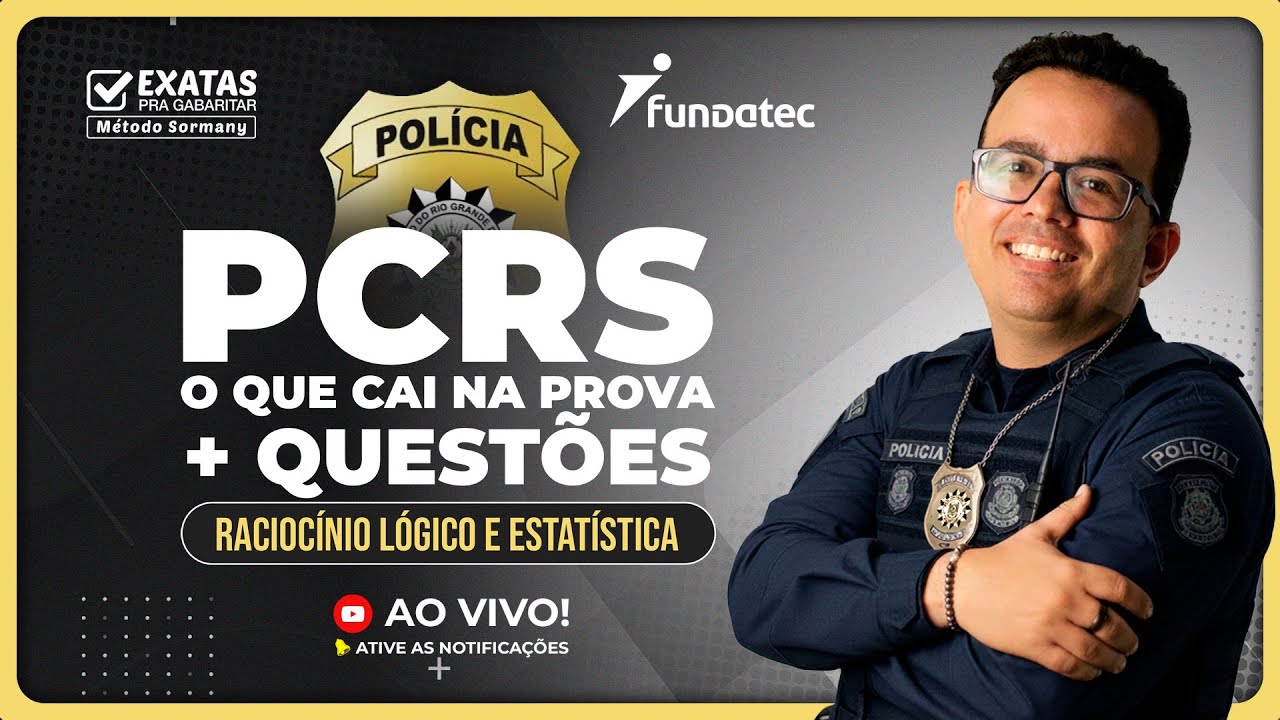Concurso PCRS (Raciocínio Lógico e Estatística) | O QUE CAI NA PROVA! 🎯