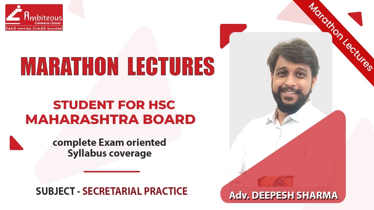 12th Secretarial Practice | hsc SP revision marathon  | Maharashtra board