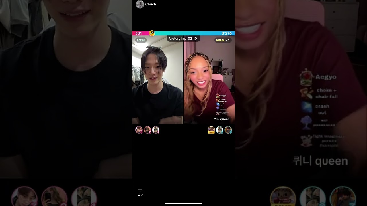 K-pop idol Chris and queenie go live together for the first time 