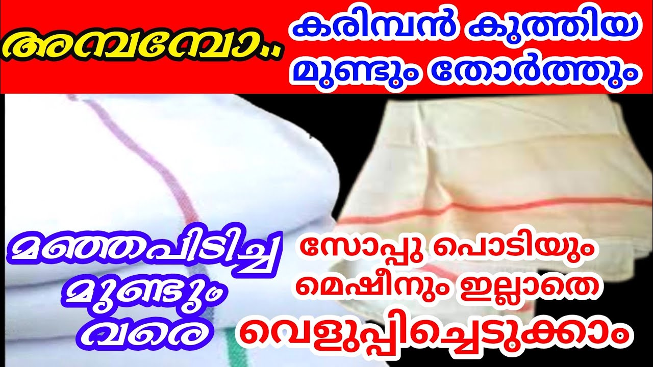കരിമ്പൻ കയറിയ തോർത്തും മുണ്ടും പുത്തൻ പുതിയതാക്കാം|white cloth brightening tips|Karimban problem