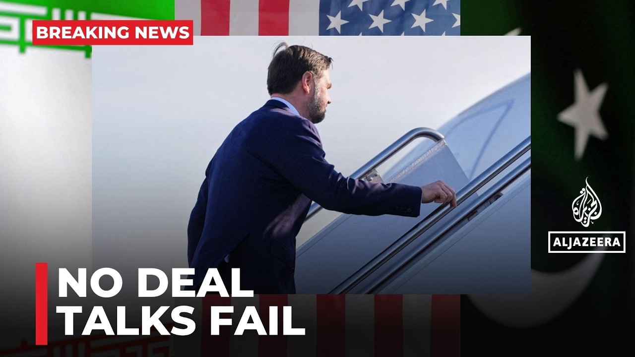 No deal after 21 hours. JD Vance Says US&ndash;Iran talks fail