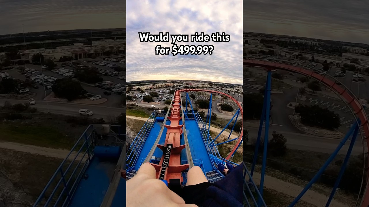 ⚠️Would you ride the #Superman at Six Flags Fiesta Texas for $499.99? #rollercoaster