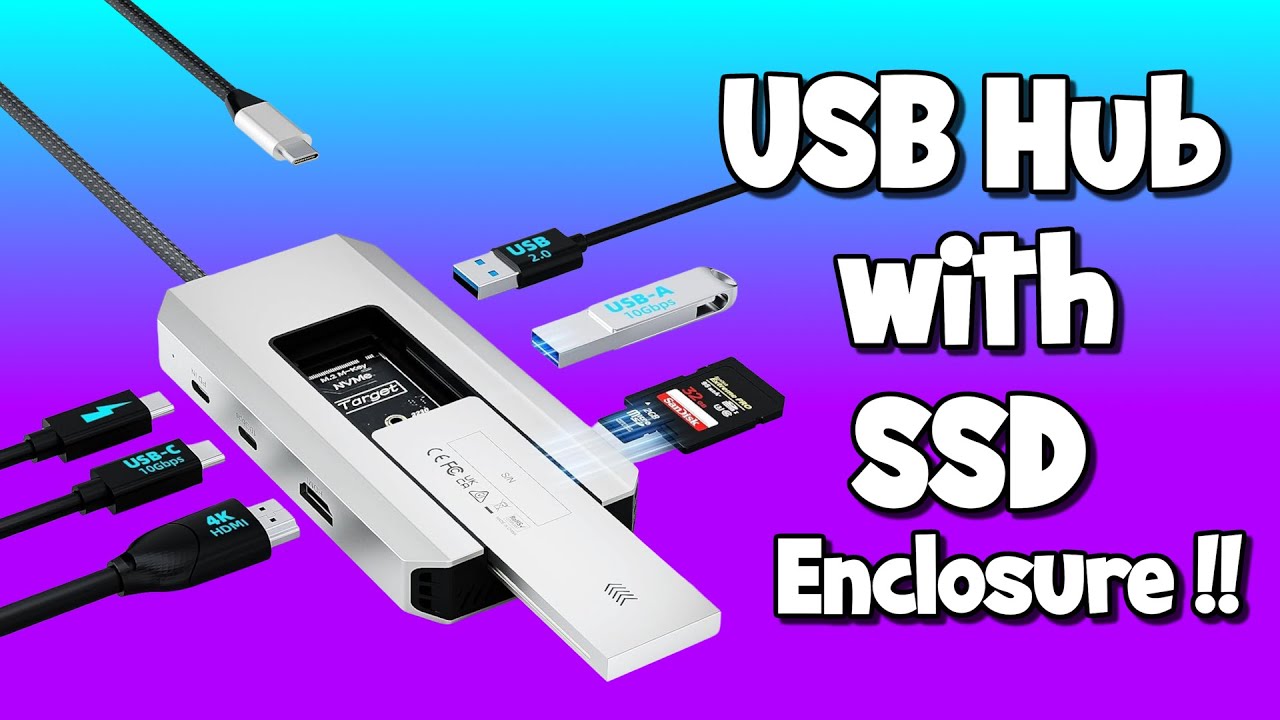 Концентратор USB C с корпусом для твердотельного накопителя M.2 NVMe! #WAVLINK