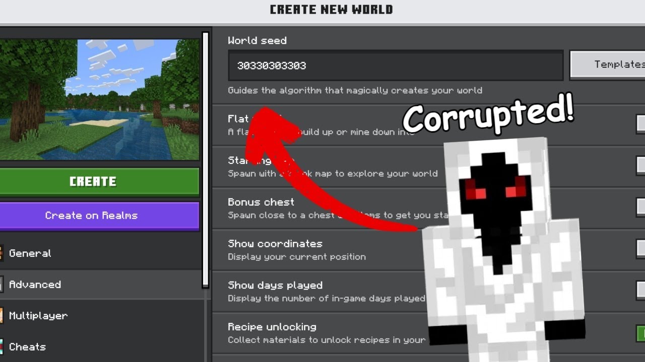 I Explored a Corrupted Minecraft Seed! (303303303)