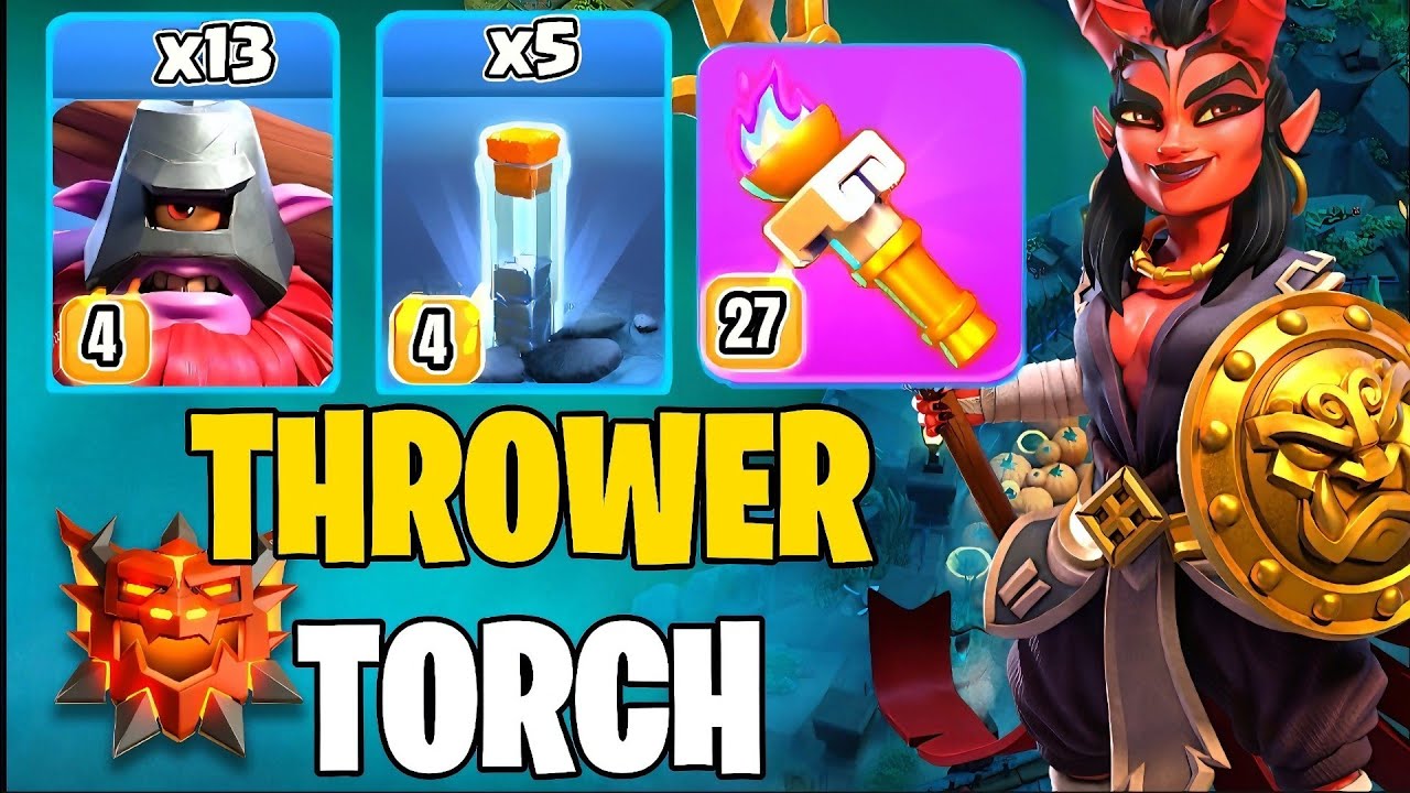 Th18 Legend Attack Thrower + Heroic Torch Attack Strategy | Th18 Attack Strategy(Clash of Clans)