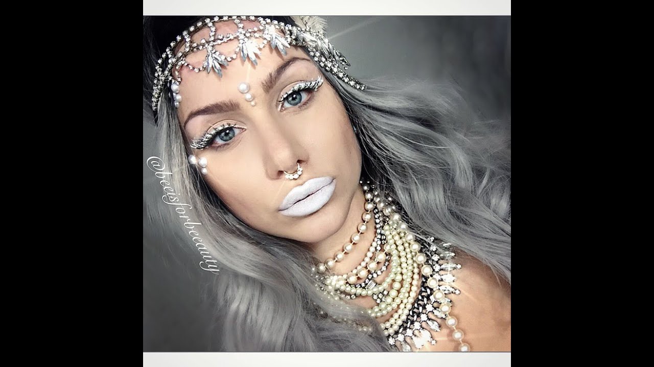 Ice Queen festival White Walker inspired Halloween makeup tutorial | beeisforbeeauty