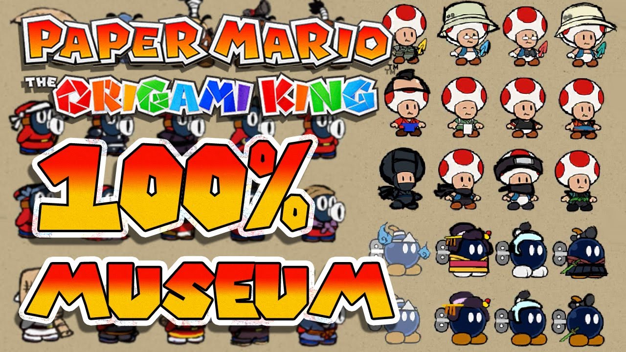 Paper Mario The Origami King - 100% Complete Museum (All Artworks, Treasures, etc.)
