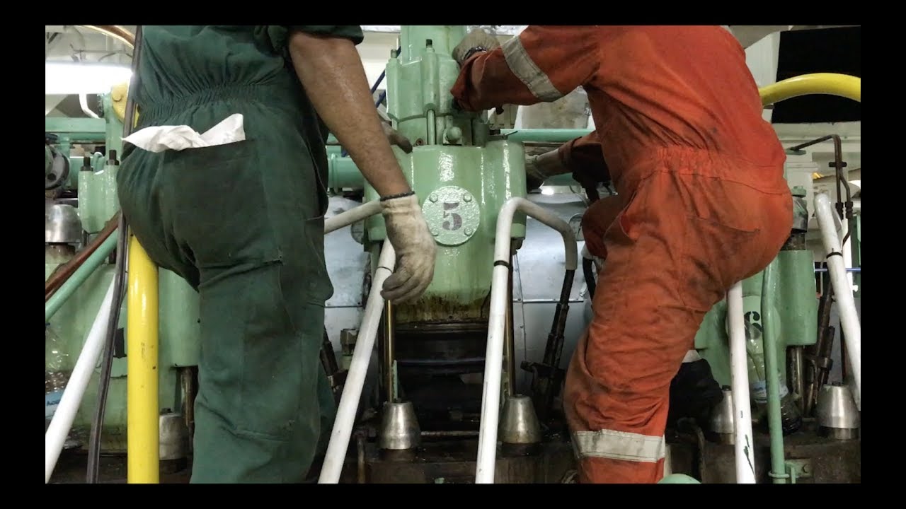 Замена выхлопного клапана №5 ГД / ME exhaust valve replacement/ВИДЕОДНЕВНИК VLOG№50