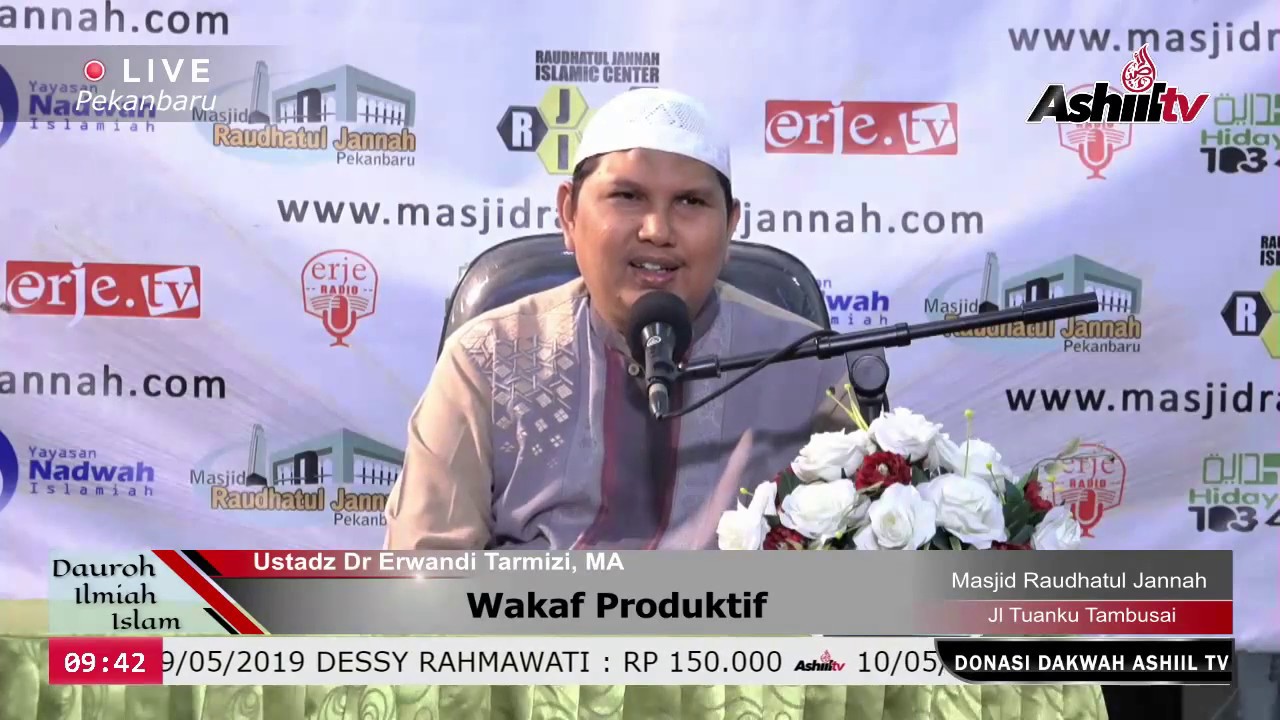 Wakaf Produktif - Ustadz Dr Erwandi Tarmizi, MA