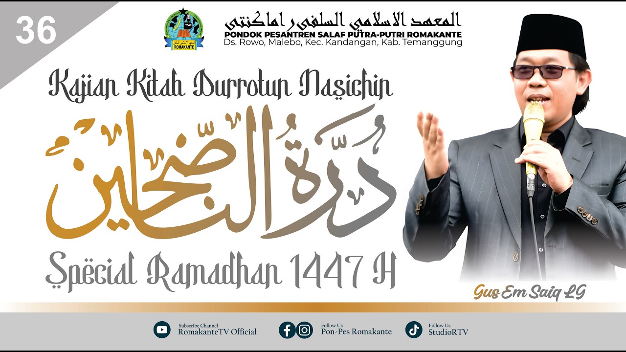 KAJIAN KITAB DURROTUN NASICHIN OLEH GUS M. SAIQ LG  20 FEB 2026