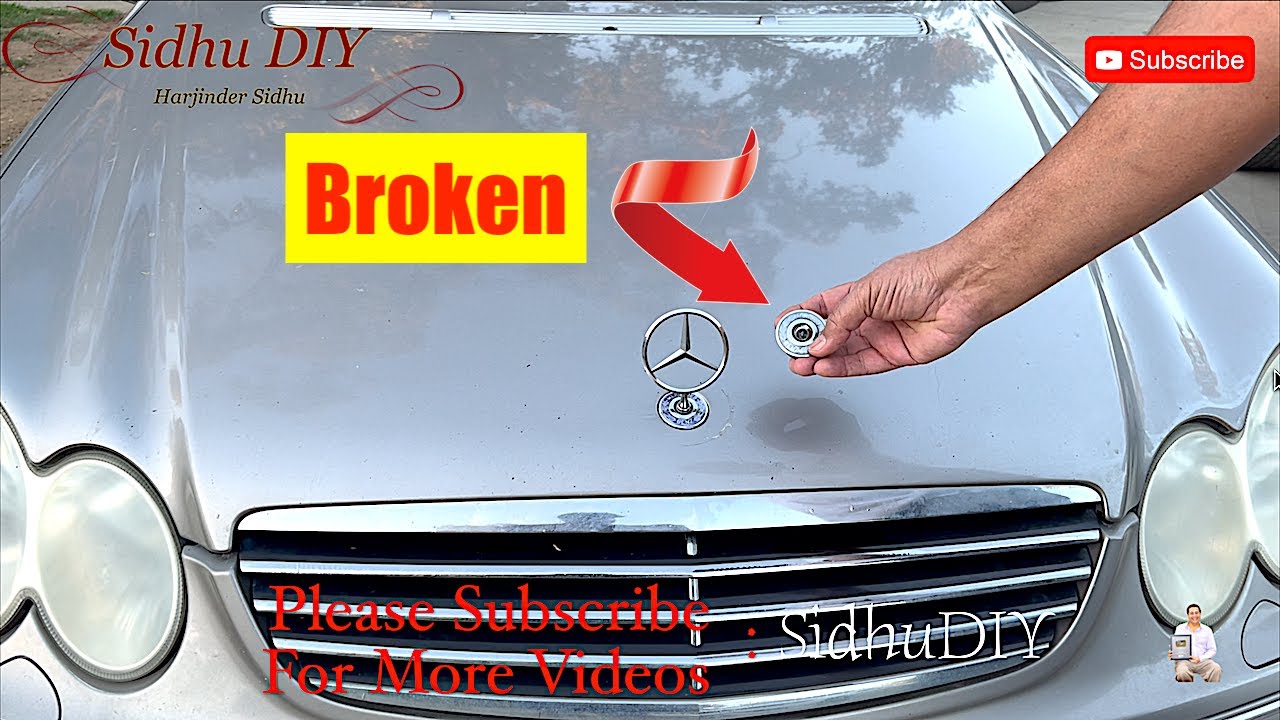How To Change Broken Mercedes Hood Ornament Emblem | Mercedes Benz C55 AMG | W203
