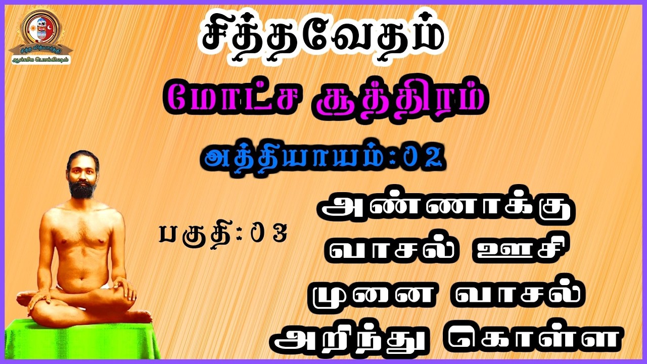 மோட்ச சூத்திரம்:சித்தவேதம் அத்தியாயம் 2 புருவமத்தியம் ஜீவன் இருப்பிடம் விளக்கம் Aanmeega pokkisham