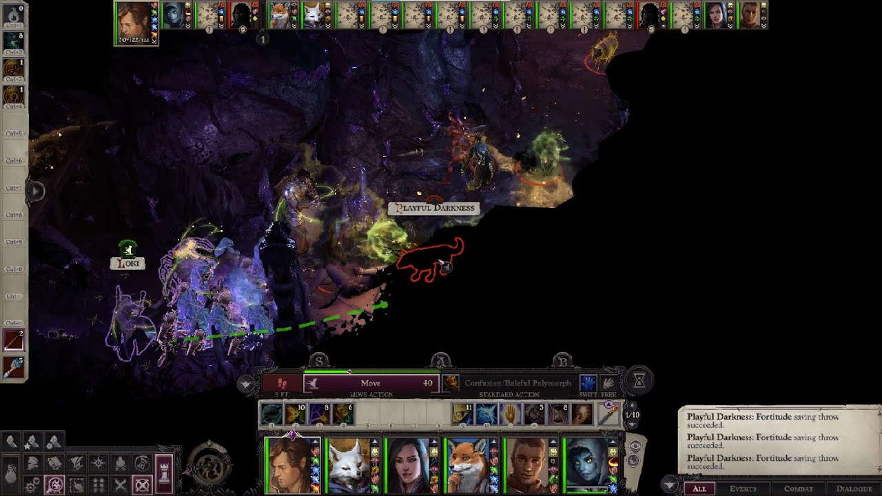 Pathfinder: Wrath of the Righteous - Playful Darkness Fight with Magic Deceiver - Unfair Difficulty.