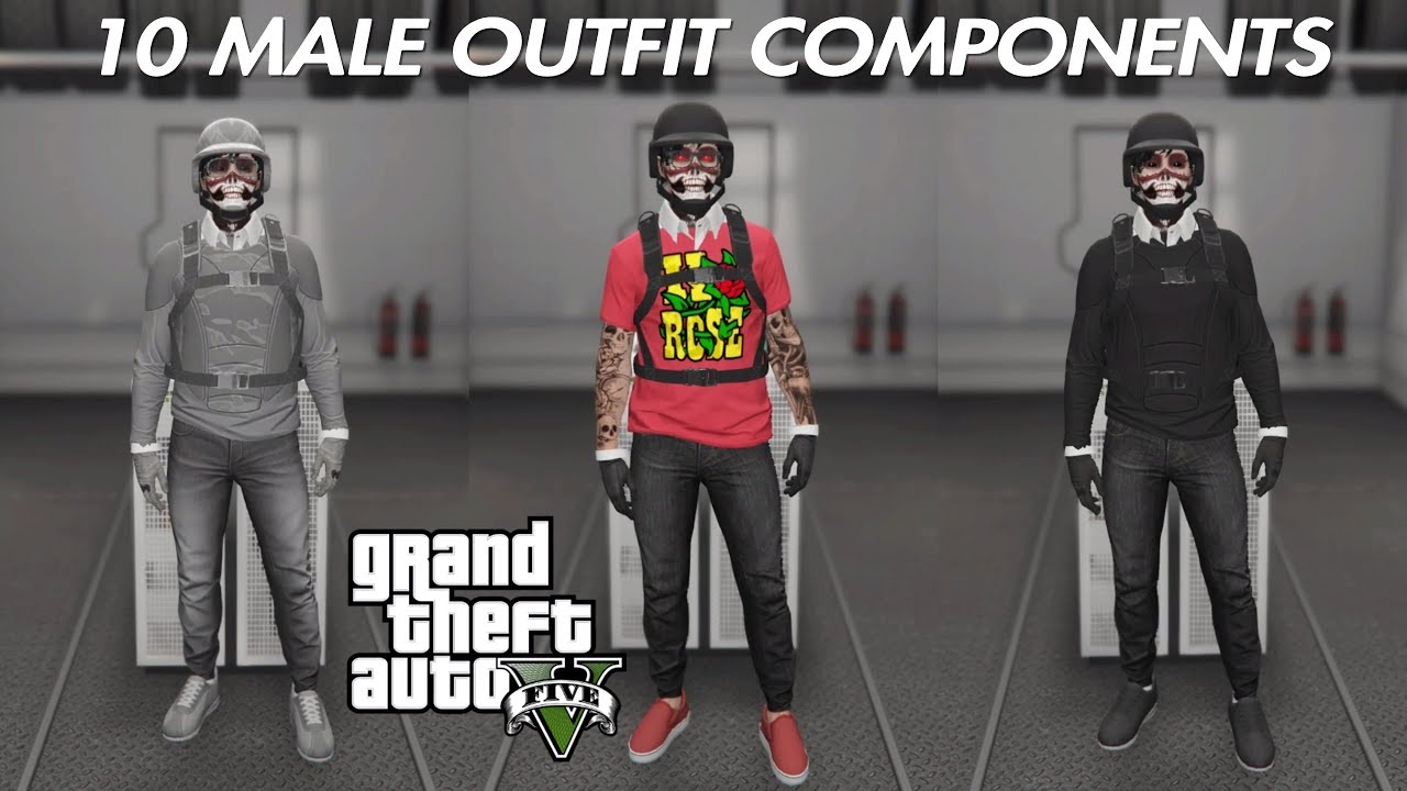 (READ PINNED COMMENT)GTA V ONLINE 10 MALE OUTFIT COMPONENTS