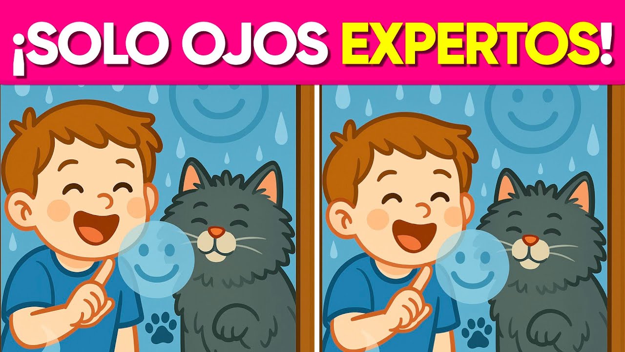 Encuentra las 3 Diferencias: Prueba de OBSERVACIÓN ⛈️☀️ SPOT THE 3 DIFFERENCES 🧠🦊 MENTAL QUIZ