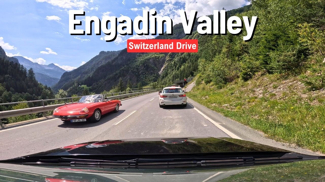 SWITZERLAND 🏔️ St. Moritz drive Engadin Valley 🇨🇭 2025