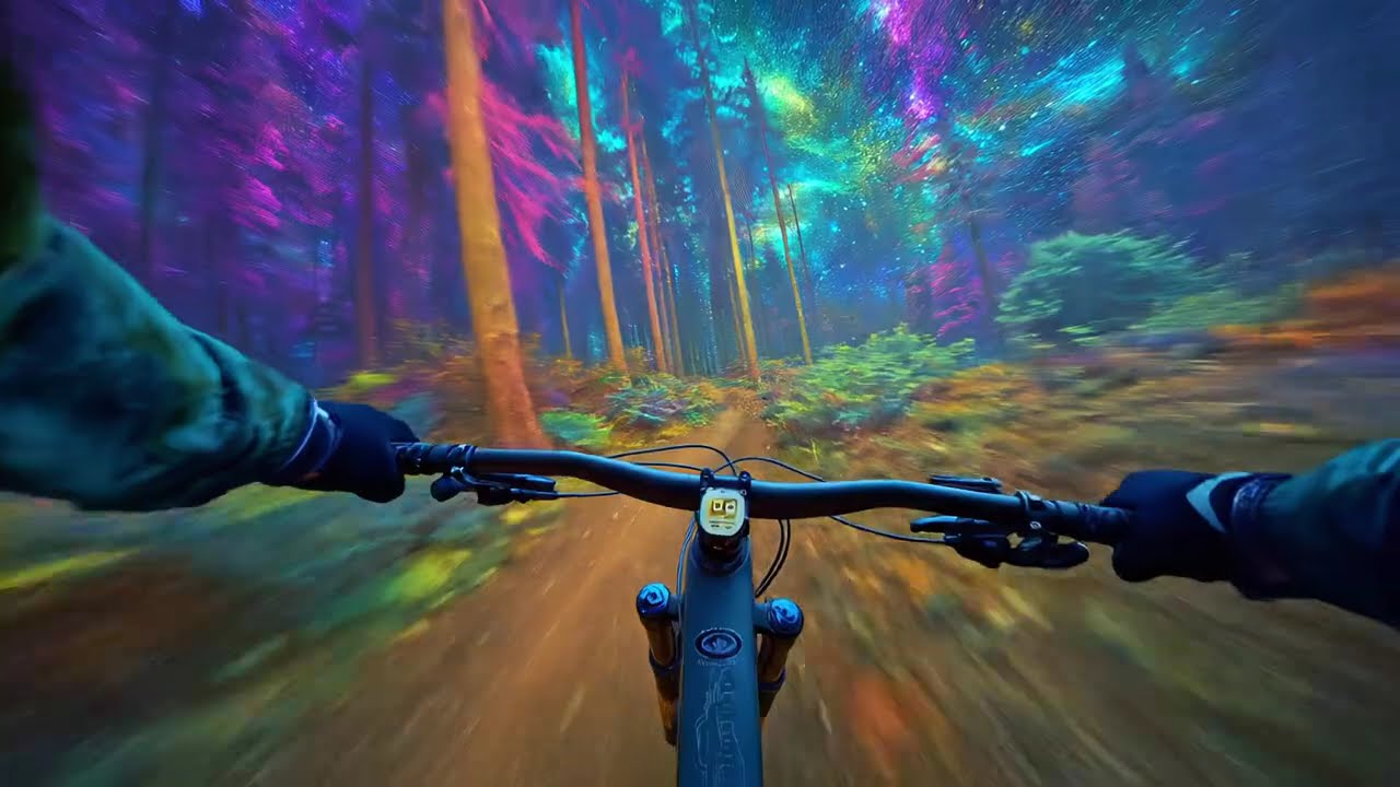 Psytrance Bicycle POV Ride 🚴‍♂️ Acid Trance Visuals | Focus / Relax
