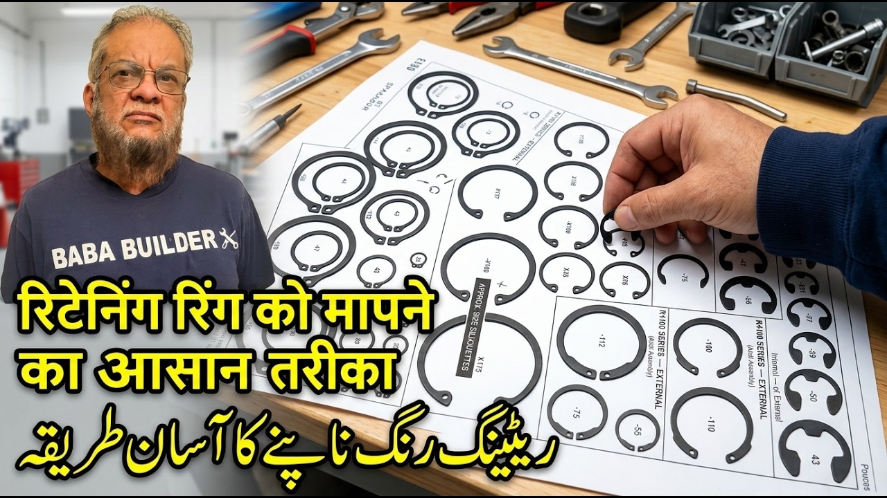 Easy way to measure E ring E clip internal or external retaining ring ریٹینگ رنگ रिटेनिंग रिंग