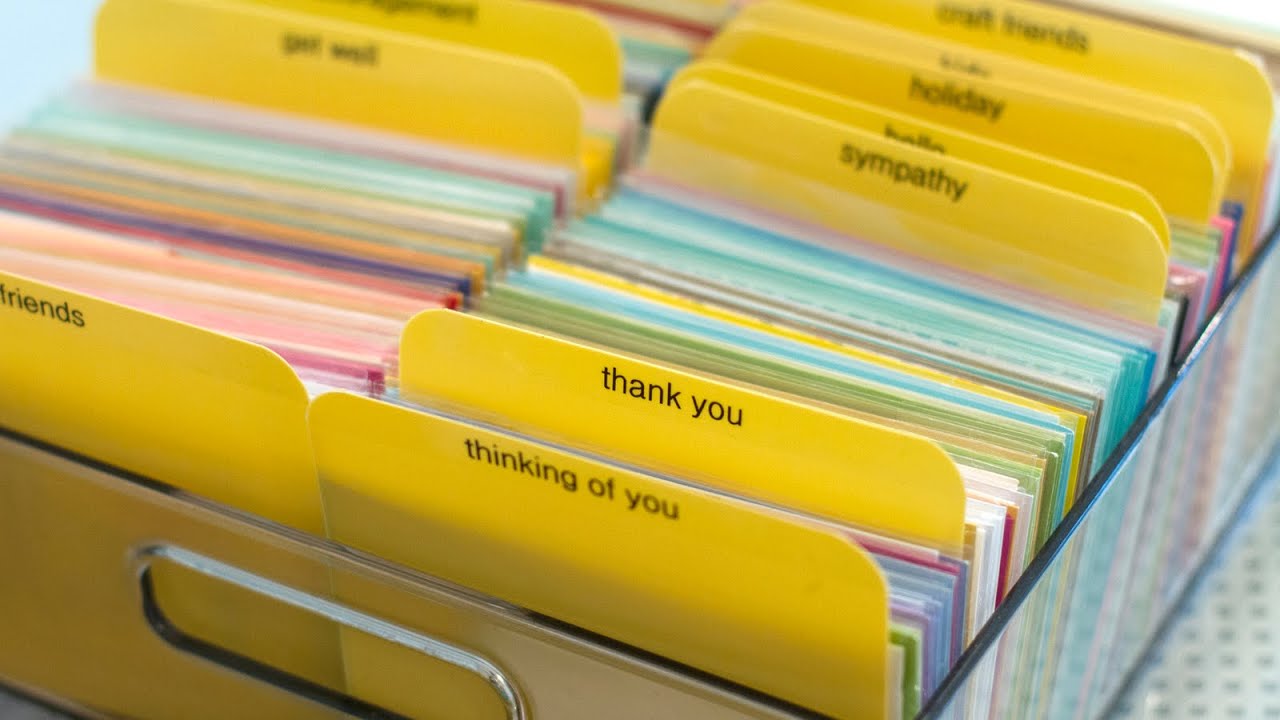 Handmade Card Organization