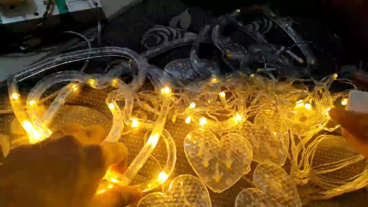 SATYAM KRAFT 1 Pcs LED Heart Shape Light Curtain for Gift, Decoration, Home Gift for Someone Special