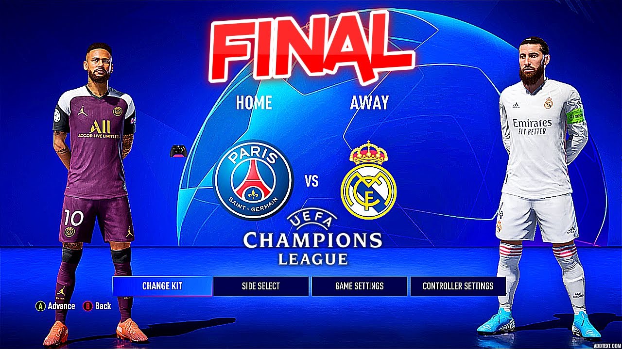 PSG - REAL MADRID | Final Champions League Ultimate Difficulty Next Gen MOD PS5 No Crowd