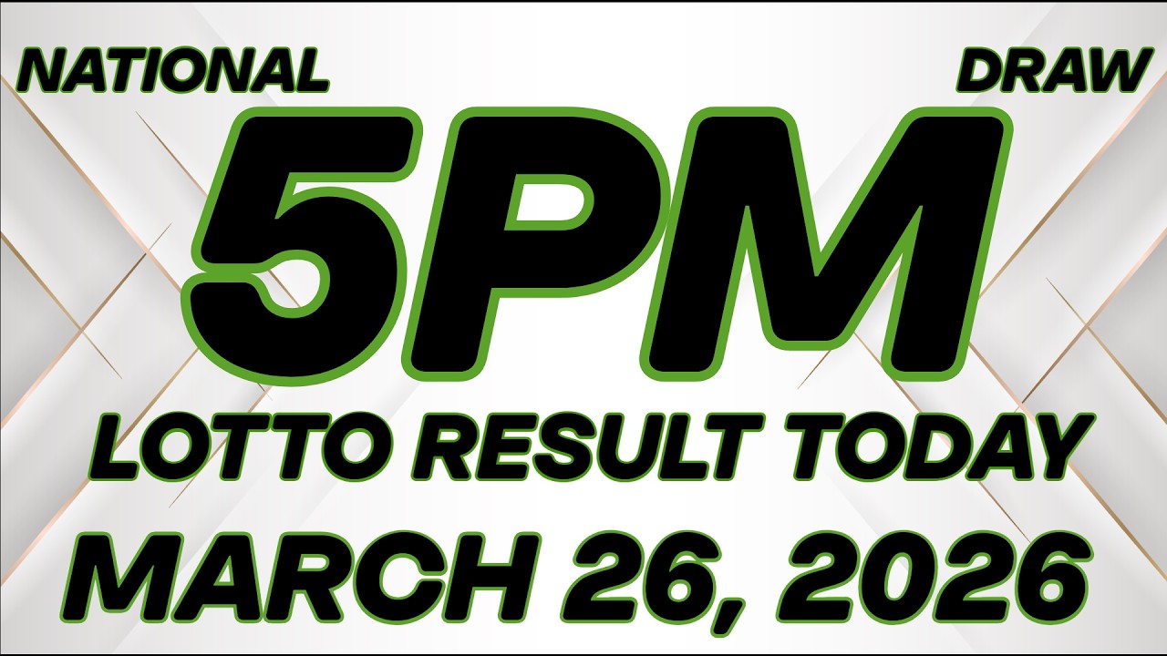 Lotto Result Today 5pm March 26, 2026