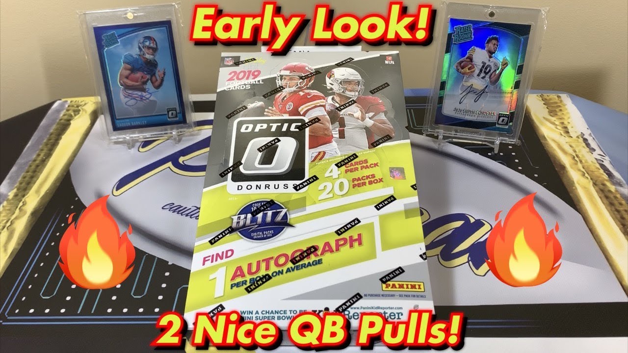 EARLY LOOK: 2019 Panini Donruss Optic Football Hobby Box Break - 2 Nice QB Pulls! 🔥