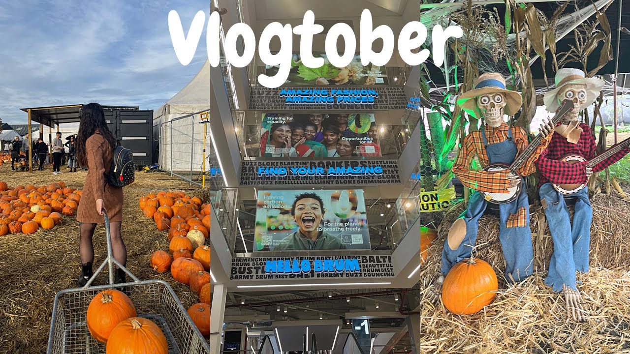Vlogtober | Cammas Hall Pumpkin Patch | Birmingham Primark | Pumpkin Carving | Halloween