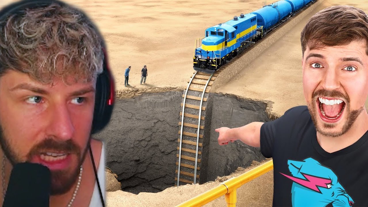 MrBeast lässt ZUG in RIESEN LOCH fahren 😱