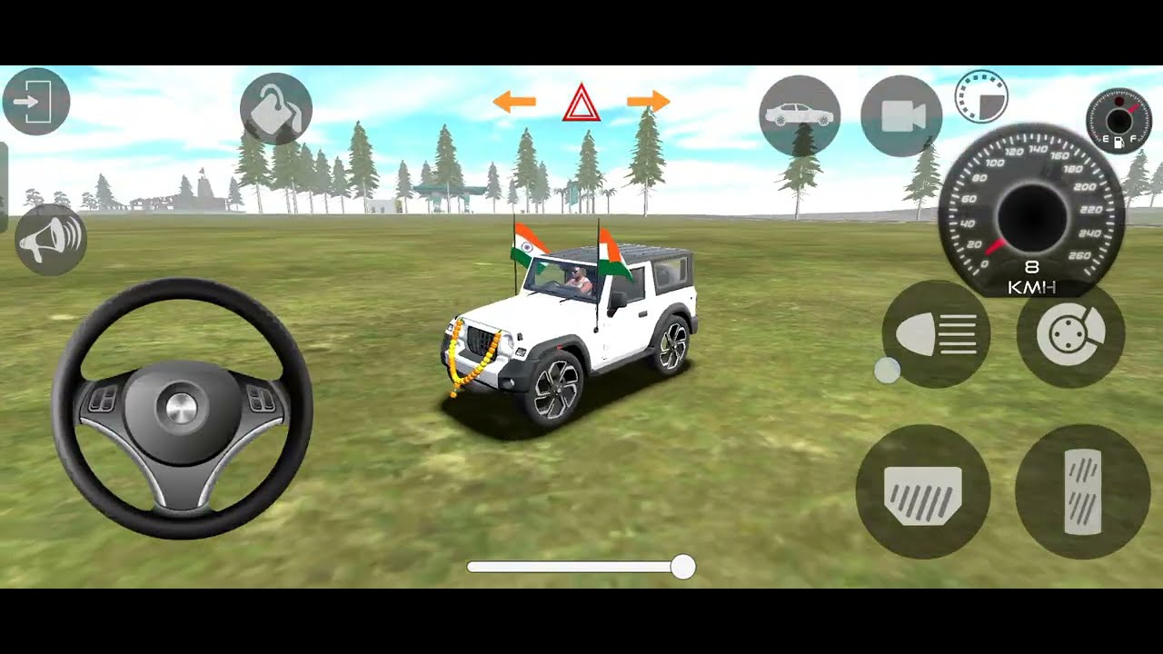Modified Mahindra white Thar Car Games IndianCars Gadi Wala Games Car Game Android Gameplay2025 #75