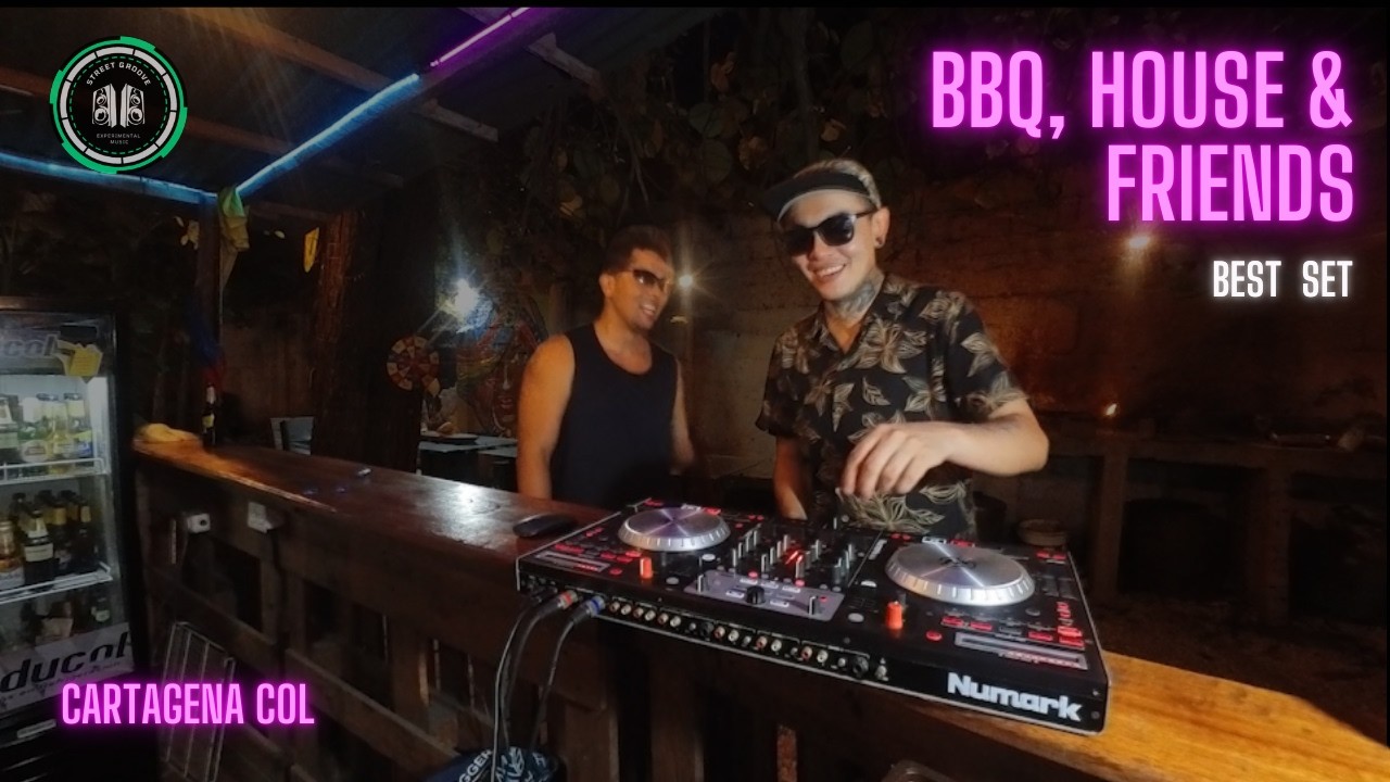 BBQ & HOUSE MUSIC en Cartagena 🌴 | Night Party en Nahimara Hostel | Street Groove