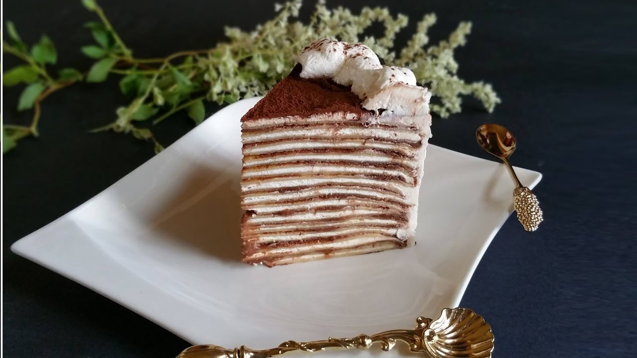 Torta di  crepes,  nutella e mascarpone