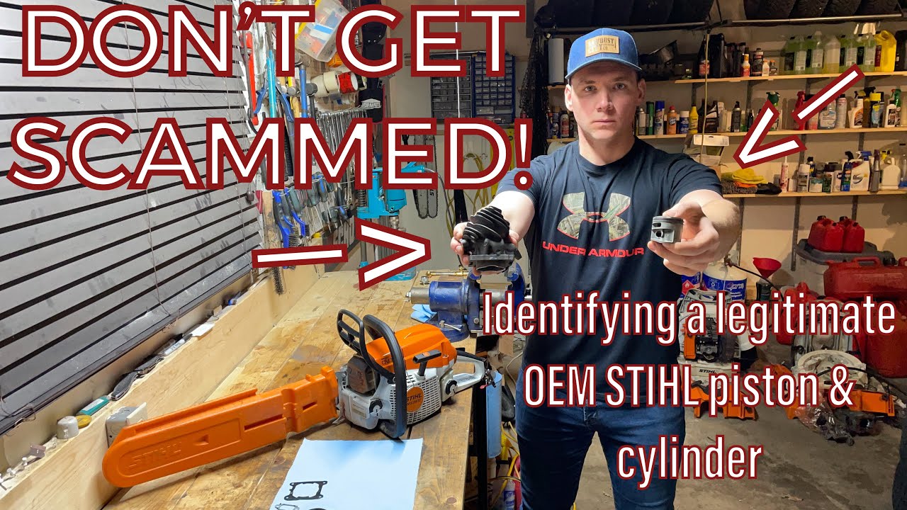 Stihl MS261C-M V2 slant fin OEM piston & cylinder markings (how to identify and tell if it’s legit!)