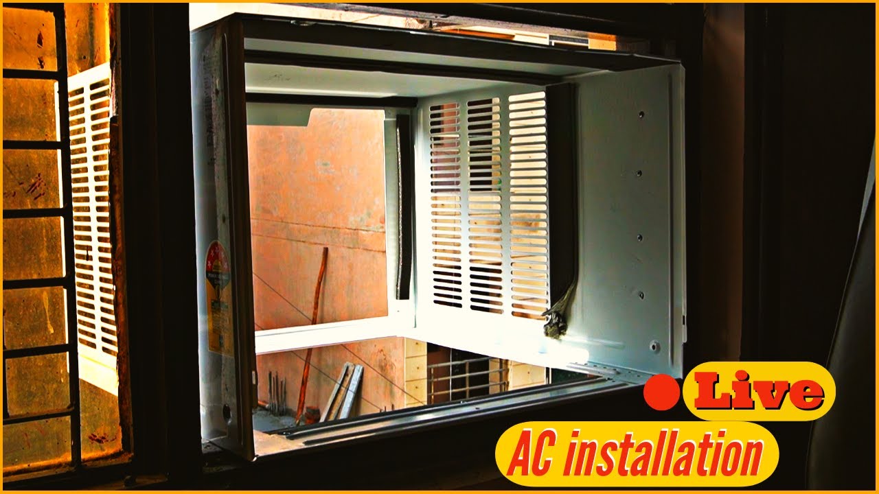 🔴Live Installation | LG 1.5 Ton 5 Star Wi-Fi Inverter Window AC ( Model-JW-Q18WUZA)