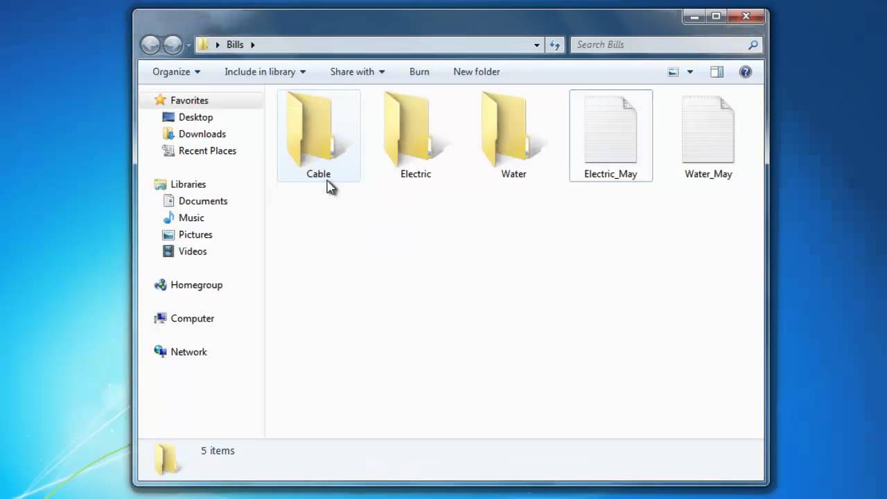 Learn Windows 7 - Understanding Files and Folders
