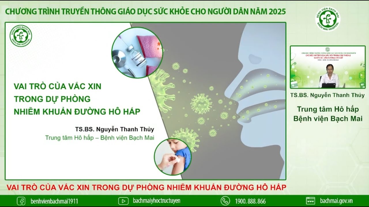 25. Vai trò của vắc xin trong dự phòng nhiễm khuẩn đường hô hấp