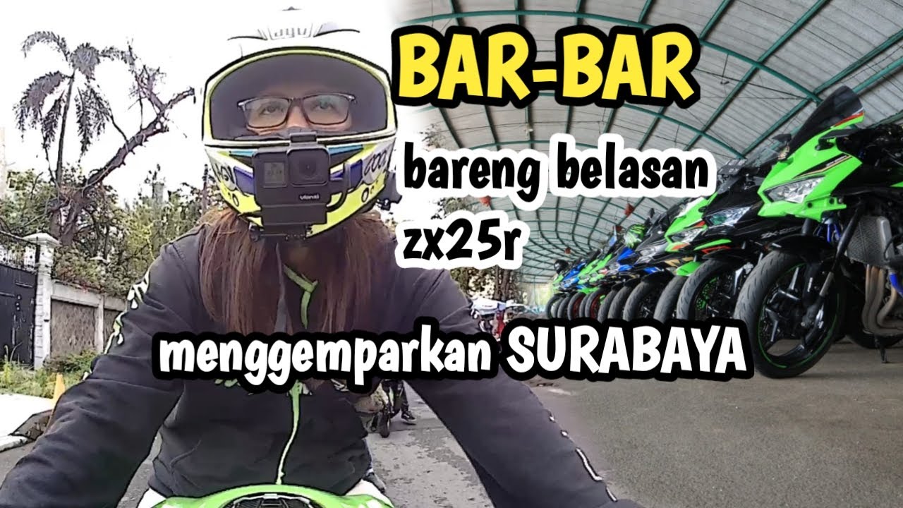 BAR-BAR bareng belasan zx25r || Lady motovlog