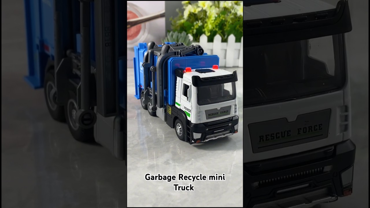 Auto automatic New Garbage Recycle Truck transport mini model #diecast #truck #viralshorts